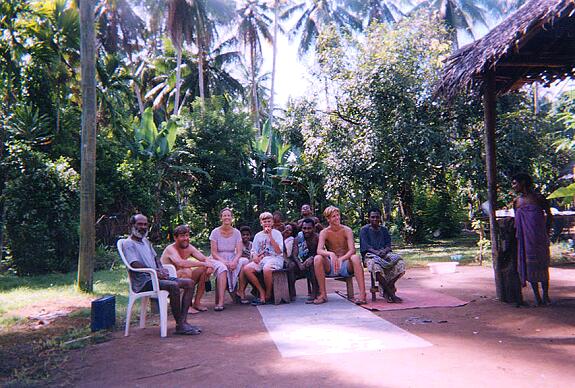 The extended family group waiting for kaikai